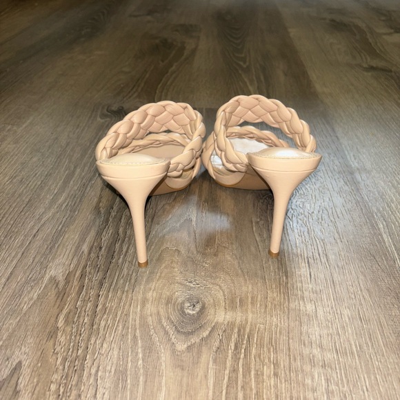 Beige Braided Heels - Picture 3 of 4